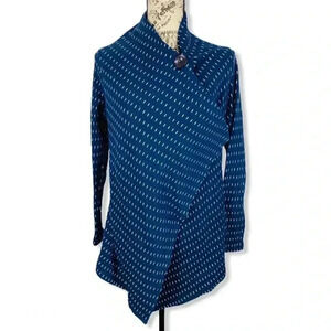 Bobeau- Blue button cardigan- SP